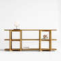 View Thomas 80" Barley Oak Wood Open Media Console - image 1 of 6