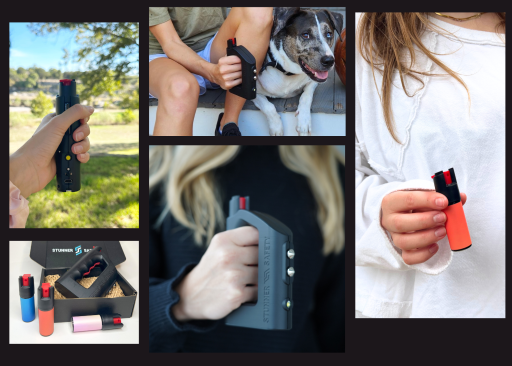 stun gun and pepper spray c...