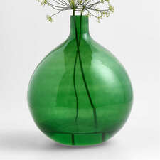 View Leone Round Green Glass Vase 17" - image 1 of 6
