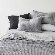 View Cozysoft Organic Cotton Jersey Grey King Quilt - image 1 of 14