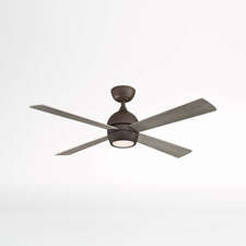 View Fanimation Kwad 52" Matte Greige Ceiling Fan with Reversible Blades &amp; LED Light Kit - image 1 of 1