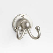 View Classic Round Brushed Nickel Bathroom Towel Hook - image 1 of 3