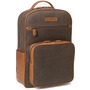 Johnston &amp; Murphy Rhodes Cotton Canvas &amp; Leather Backpack, Main, color, Brown Antique Cotton/ Tan Full