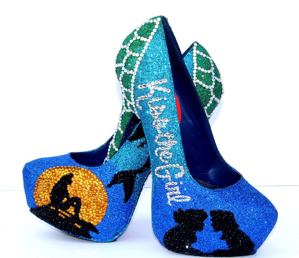 Little Mermaid Glitter Heels with Swarovski Crystals Shoplinkz