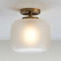 View Colombe Burnished Brass and Glass Flush Mount Light - image 1 of 4