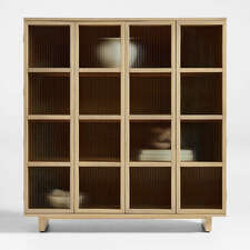 View Tansu Glass and Oak Storage Cabinet - image 1 of 10