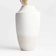 View Slope White Ceramic Vase 17" - image 1 of 17