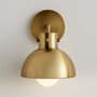 View Dakota Brass Sconce Light with Small Brass Dome - image 1 of 6