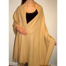 Warm Beige 4 Ply Winter Wraps Shawls Gifts Sale | Yours Elegantly