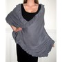 Grey Ruana Cape Wrap for women
