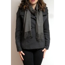 Dark Grey Winter Scarf Sale - Solid Scarves - Winter Scarves