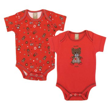 Trend Lab Chocolate Kiss Bear 2 Pack Bodysuit