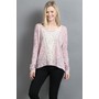 Trim Hacci Knit Two-Toned Long Sleeve Top
