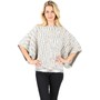 Ivory Sweater Knit Boat Neck Batwing Top