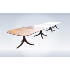 22 Feet Long 19th Century Regency Mahogany Extending Pedestal Dining Table