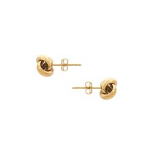 STONE AND STRAND Puffed Knot Stud Earrings in 14k Yellow Gold | REVOLVE