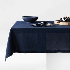 View Marin 60"x120" Indigo EUROPEAN FLAX ™-Certified Linen Tablecloth - image 1 of 4