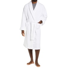 Majestic International Earthright Shawl Collar Terry Robe, Main, color, White