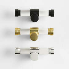 View Round Acrylic Brushed Brass Cabinet Knob - image 2 of 5