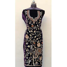 Purple Wine Velvet Full Suit With Same Colour Dupatta