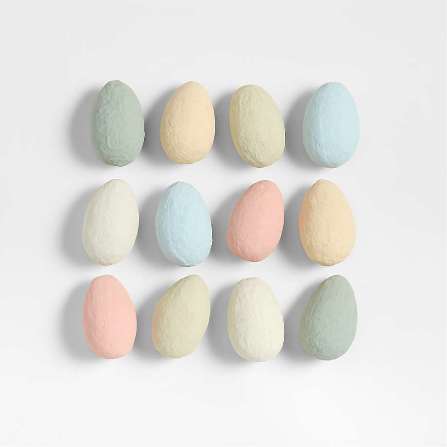 View Pastel Colored Cotton Mache Decorative Easter Eggs, Set of 12 - image 1 of 5