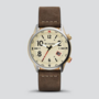 Columbia Timing Outbacker 3-Hand Date Watch - Stone Dial, Saddle Leather Strap