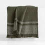 View Weekend Burnt Green Organic Cotton 70"x55" Throw Blanket - image 1 of 5
