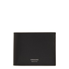 FERRAGAMO Classic Leather Bifold Wallet, Main, color, Nero