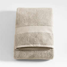 View Organic Turkish Cotton Taupe Bath Towel - image 1 of 16