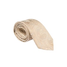 Elizabetta Montecarlo - Silk Jacquard Tie for Men, Main, color, Champagne