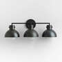 View Dakota Black 3-Light Wall Sconce with Black Dome - image 1 of 7