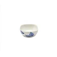 Blue & White Stoneware Square Bowls