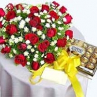 Red Flowers and Choclates i...