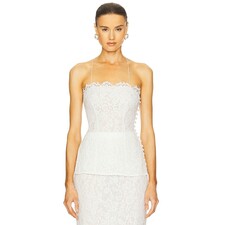 Helsa The Forever Audrey Lace Camisole in White | REVOLVE