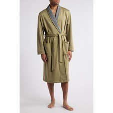 Essential Fleece Lined Robe, Main, color, Olive Aloe