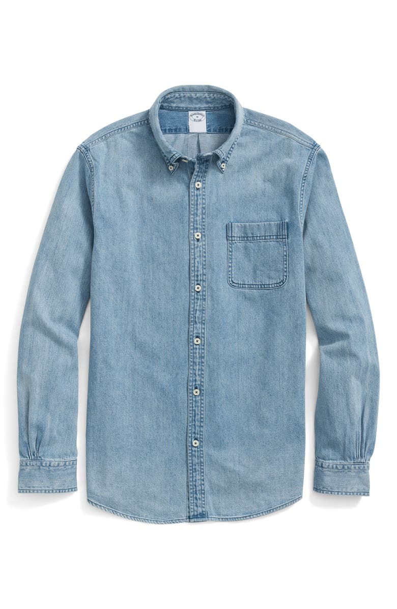  Archival Denim Button-Down Shirt, Main, color, Vintageblue
