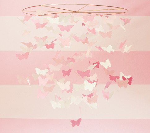 Pink Paper Butterfly Mobile...