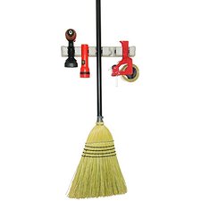 BROOM AND MOP HOLDER Wall Mounted -Also ideal for Tools, Garden and Sports Equipment as well as Musical Instruments and General Storage