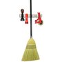 BROOM AND MOP HOLDER Wall Mounted -Also ideal for Tools, Garden and Sports Equipment as well as Musical Instruments and General Storage