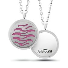 LUXURY AROMATHERAPY ESSENTIAL OIL DIFFUSER NECKLACE   12 Free Pads and Polishing Cloth from Aristocrat. Beautiful Design with Secure Locket - Great GIFT for someone special