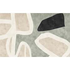 Golden Geometric Abstract Wallpaper Mural