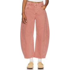 Free People x We The Free Good Luck Mid Rise Barrel Jean in Sunsetter | REVOLVE