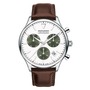 Movado Calendoplan Chronograph Leather Strap Watch, 43mm, Main, color, White