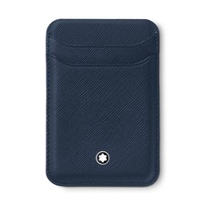 Montblanc Sartorial Leather Card Case, Main, color, Blue