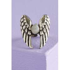 Labradorite Angel Wings Ring Full View