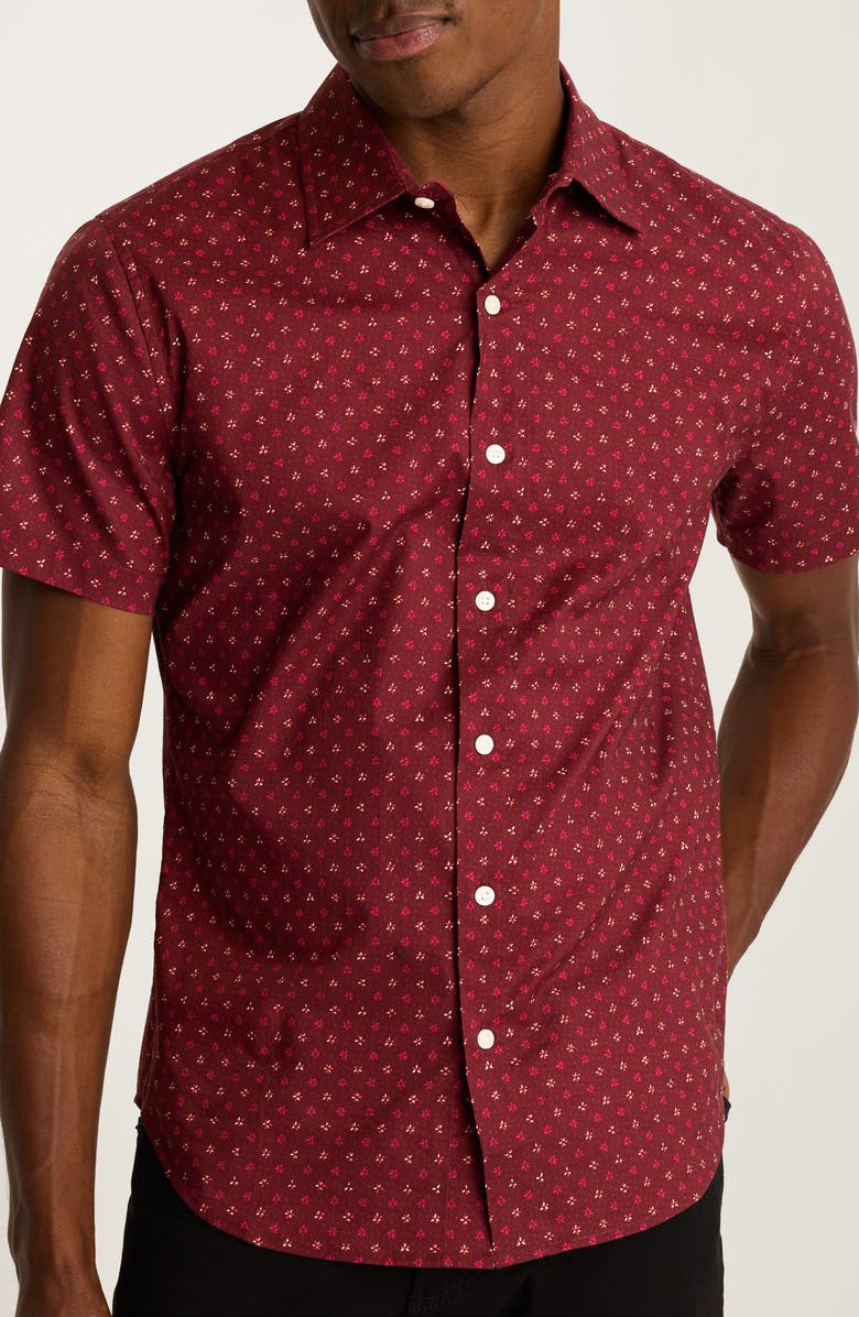 Riviera Floral Slim Fit Short Sleeve Button-Up Shirt, Main, color, Norman Floral C3