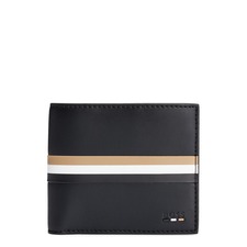 HUGO Ray Faux Leather Bifold Wallet, Main, color, Black