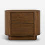 View Panos Curved Acacia Wood Nightstand - image 1 of 14