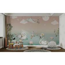 "Swan Lake Wallpaper Mural "
