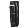 Torino Woven Leather Belt, Main, color, Black